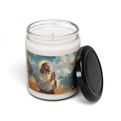 Praying Jesus Illustration 9oz Scented Soy Candle — alternate candle product image 27