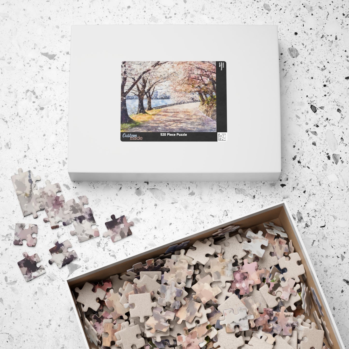 Cherry Blossom Path Spring Jigsaw Puzzle — alternate puzzle product image 13