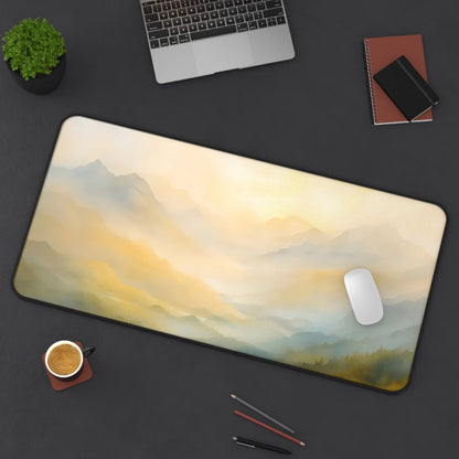 Soft Sunrise Misty Mountain Desk Mat — alternate desk mat product image 13