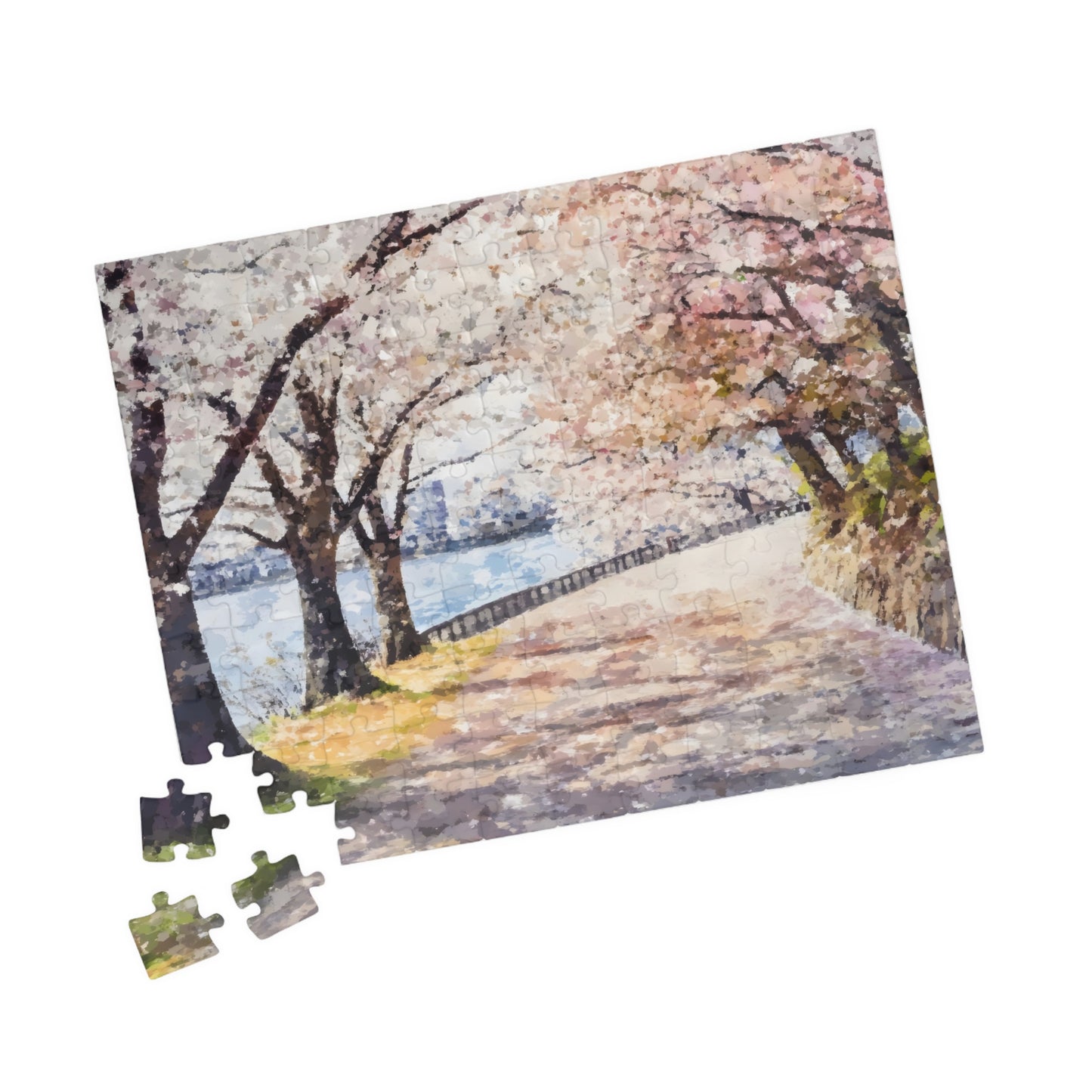 Cherry Blossom Path Spring Jigsaw Puzzle — alternate puzzle product image 5
