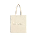 Fear Is The Shadow Text Tote Bag | Cotton Canvas Tote