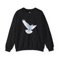 White Dove Illustration Sweatshirt | Peaceful Bird Graphic Minimal Flight Design