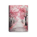 Cherry Blossom Path Spiral Notebook | Ruled Journal