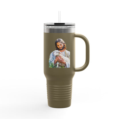 Jesus Holding Lamb 40oz Insulated Travel Tumbler — alternate tumbler product image 4