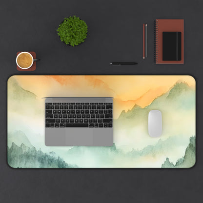 Sunset Mist Mountain Watercolor Desk Mat — alternate desk mat product image 12