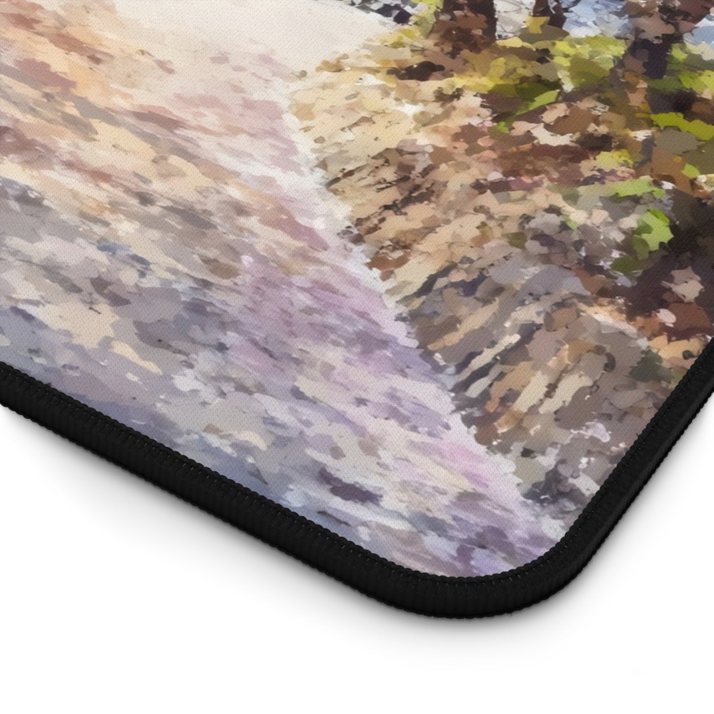 Cherry Blossom Path Desk Mat | Spring Sakura Scenic Mousepad