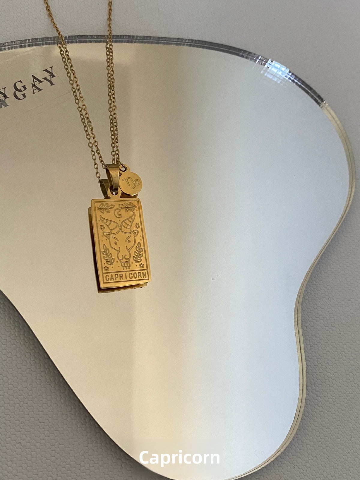 Zodiac Titanium Steel Clavicle Necklace – product view 17