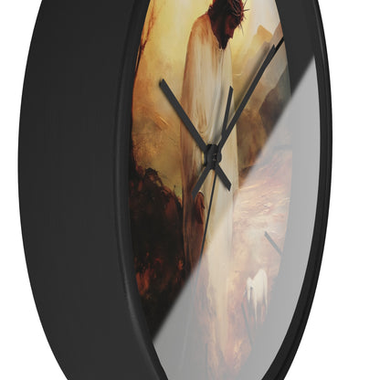 Jesus with Lamb Christian Wall Clock — alternate clock product image 3