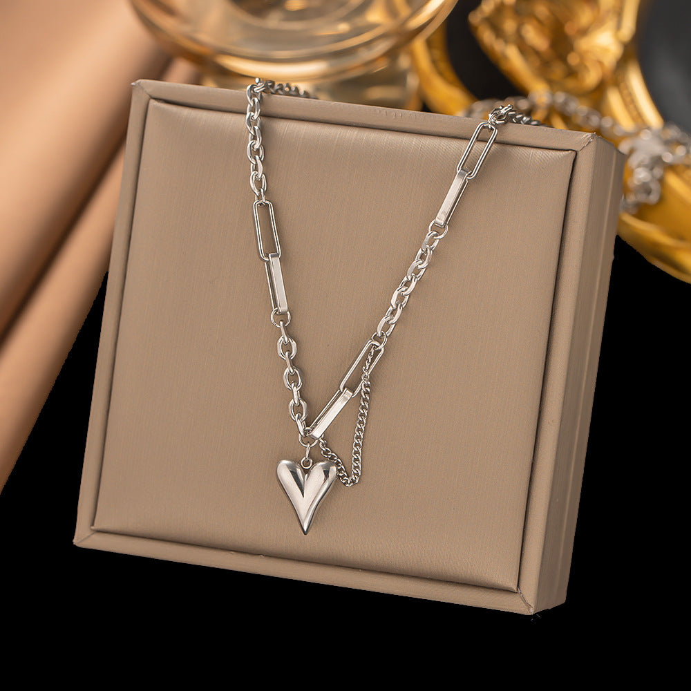 Women's Titanium Steel Heart Necklace – product view 60