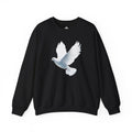White Dove Flying Crewneck Sweatshirt | Peace Bird Graphic