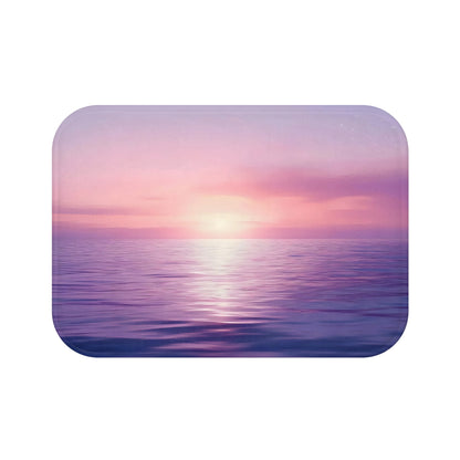 Pastel sunset over calm ocean, tranquil Christian wall art scene with serene water