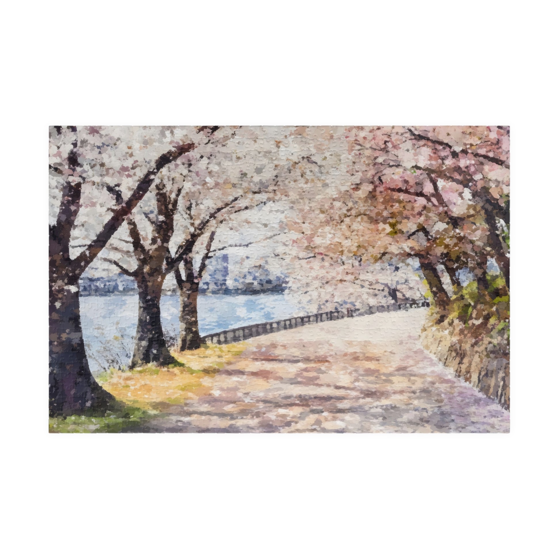 Cherry Blossom Path Spring Jigsaw Puzzle — alternate puzzle product image 4