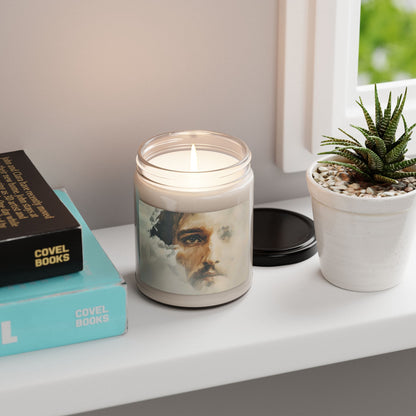Jesus Portrait Watercolor 9oz Soy Candle — alternate candle product image 20