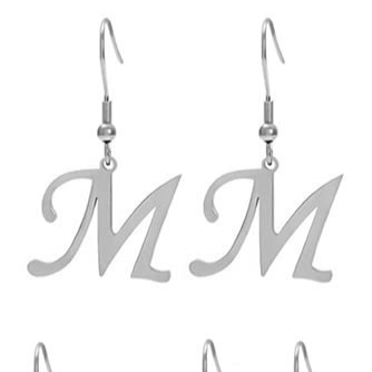 Personalized Initial Letter Earrings – product view 43
