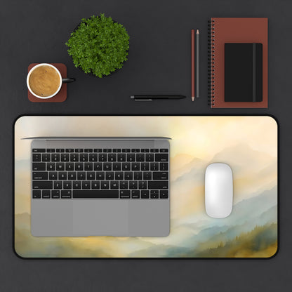 Soft Sunrise Misty Mountain Desk Mat — alternate desk mat product image 8
