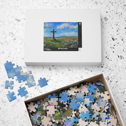 Cross in Wildflower Field Landscape Puzzle — alternate puzzle product image 13