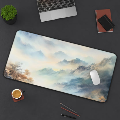 Misty Mountain Watercolor Landscape Desk Mat — alternate desk mat product image 12