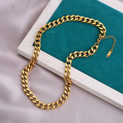 Minimalist Titanium Steel Clavicle Necklace – product view 22