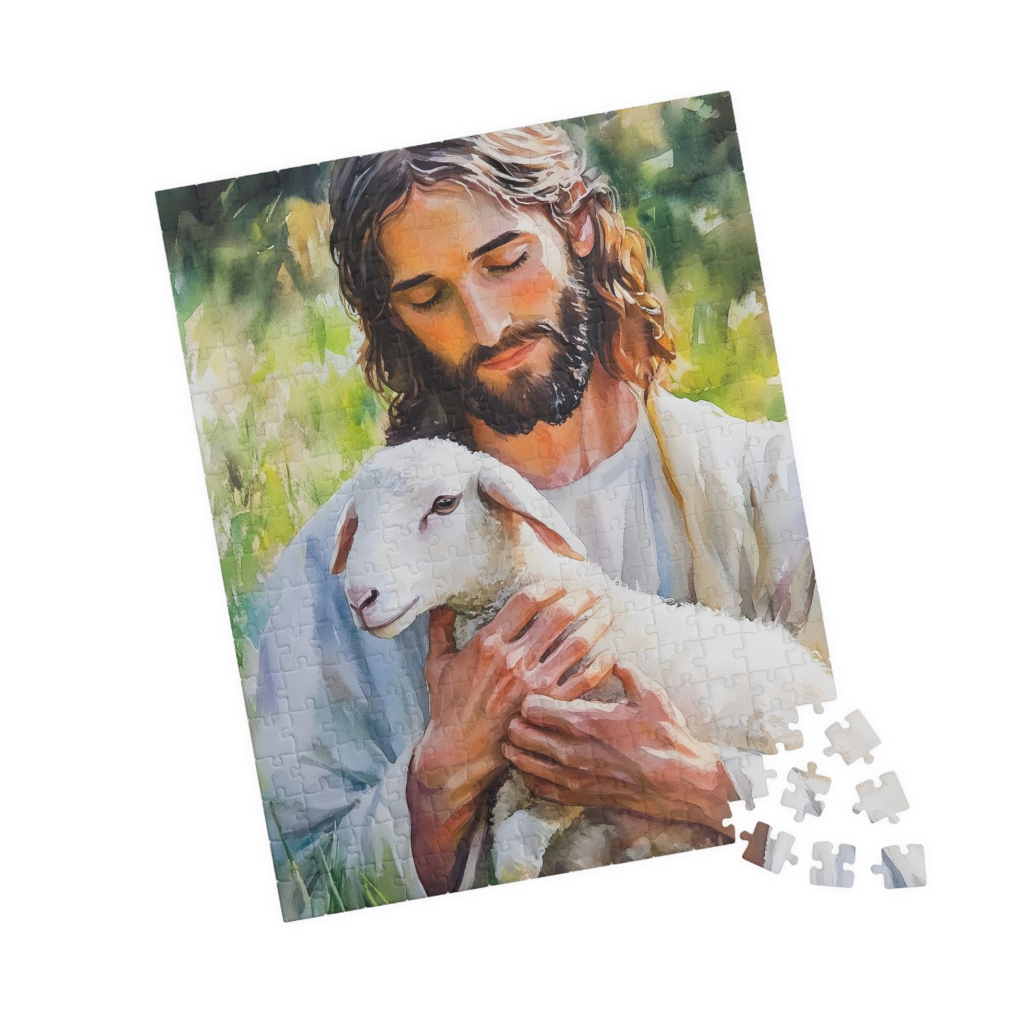 Jesus Holding Lamb Puzzle | Religious Christian Faith Jigsaw