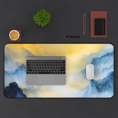 Sunrise Mountain Mist Watercolor Desk Mat — alternate desk mat product image 12