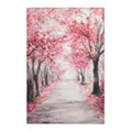 Cherry Blossom Path Area Rug | Pink Tree Corridor Spring Scene