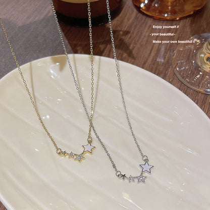 Geometric Crystal Star Pendant Necklace – product view 3