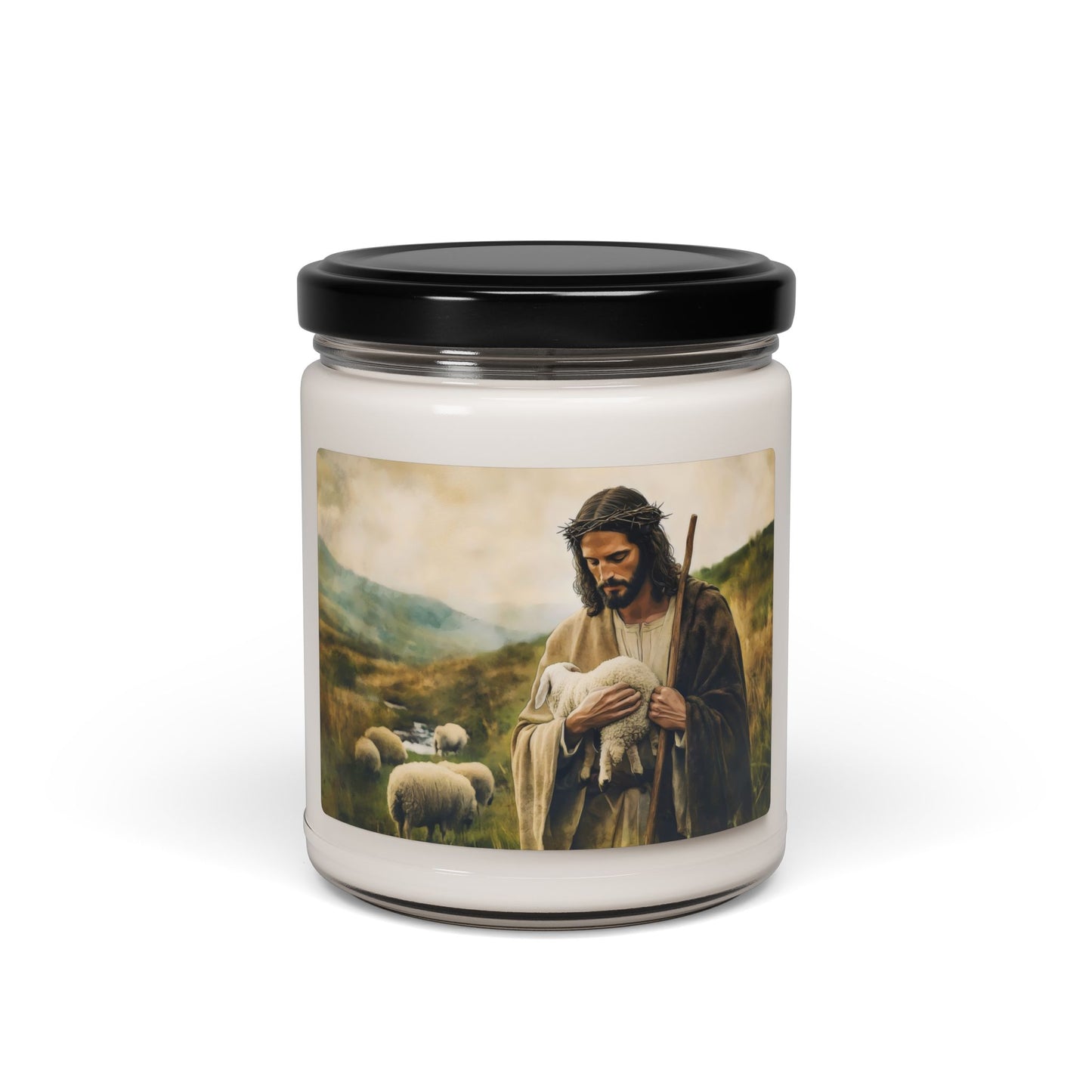 Good Shepherd Illustration Candle, Soy Jar Candle | 9oz