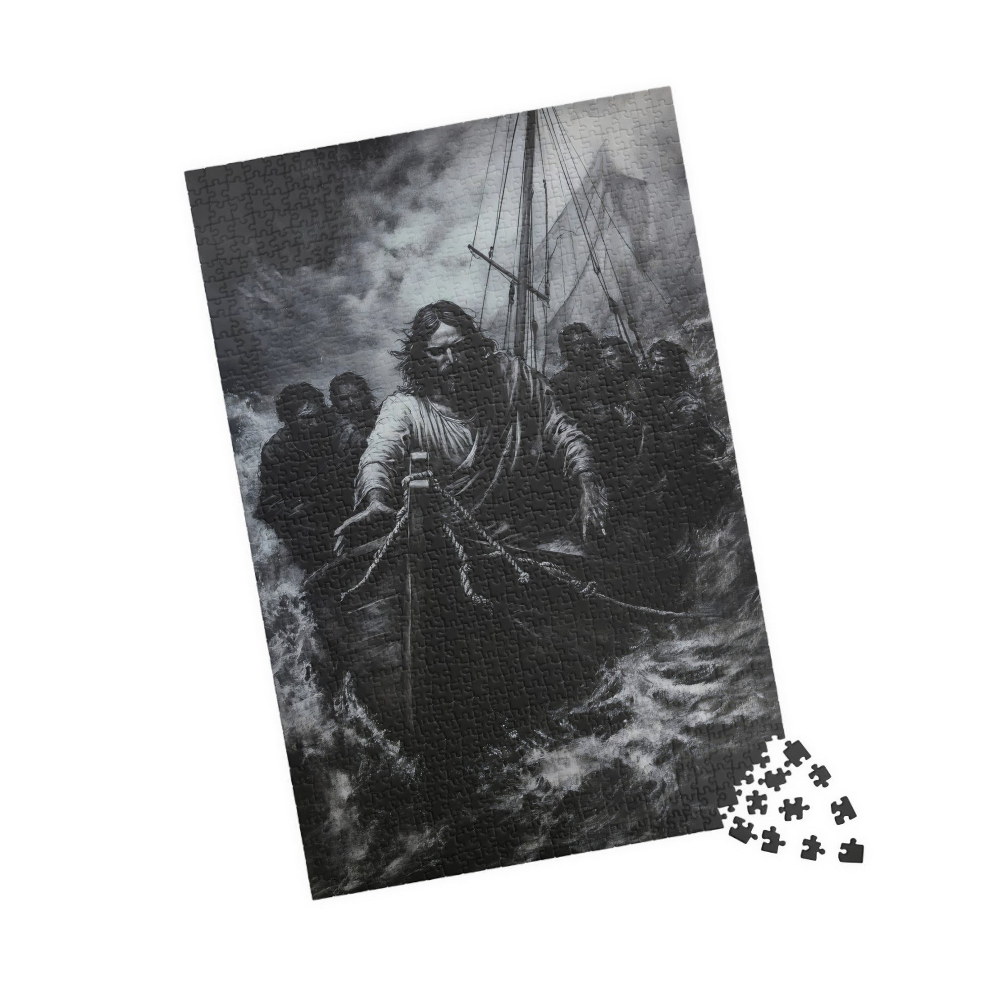 Jesus Walking on Water Religious Faith Jigsaw Puzzle — alternate puzzle product image 5