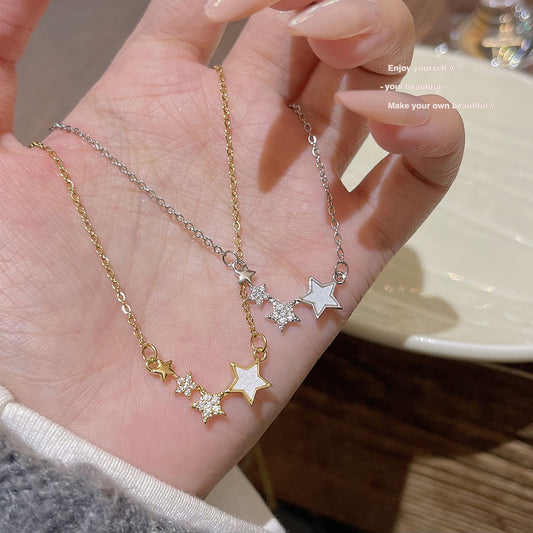 Geometric Crystal Star Pendant Necklace – product view 1