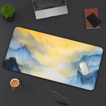 Sunrise Mountain Mist Watercolor Desk Mat — alternate desk mat product image 13