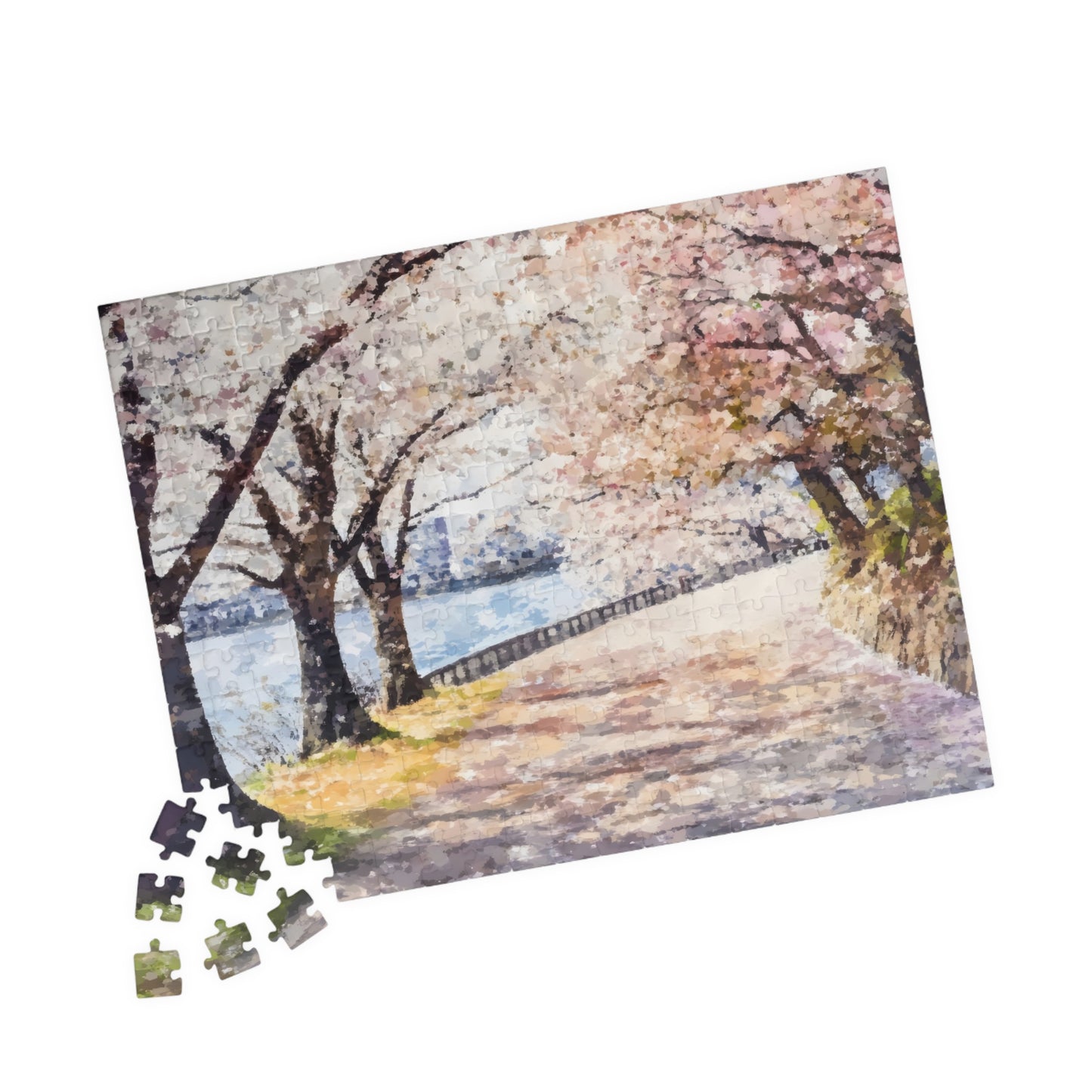 Cherry Blossom Path Spring Jigsaw Puzzle — alternate puzzle product image 8