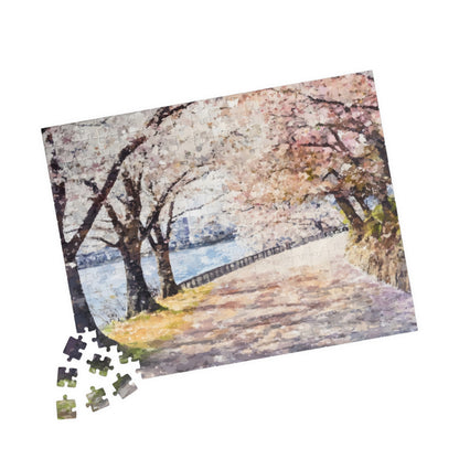 Cherry Blossom Path Spring Jigsaw Puzzle — alternate puzzle product image 8