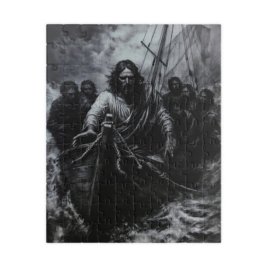 Jesus Walking on Water Puzzle, Religious Faith Jigsaw | 110-1014 Piece Options