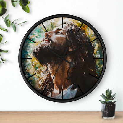 Jesus Portrait Christian Wall Clock — alternate clock product image 2