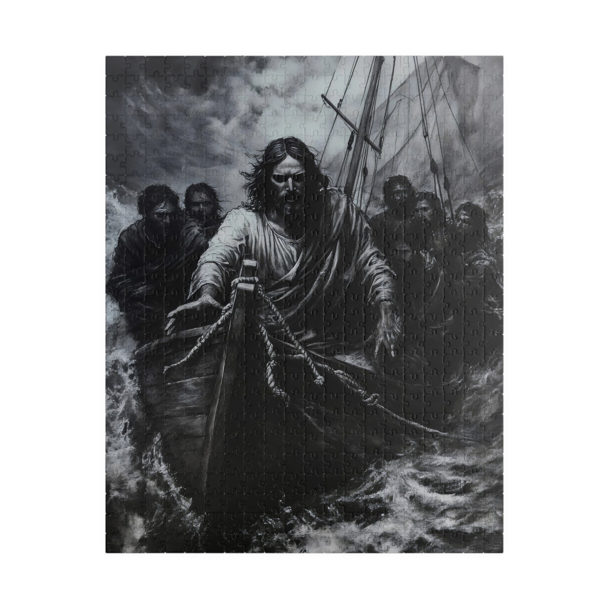 Jesus Walking on Water Religious Faith Jigsaw Puzzle — alternate puzzle product image 4