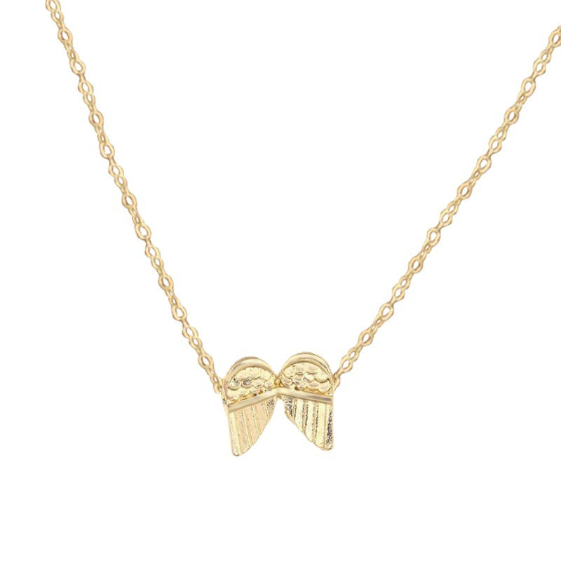 Angel Wing Pendant Necklace with Card – product view 3