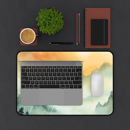 Sunset Mist Mountain Watercolor Desk Mat — alternate desk mat product image 4