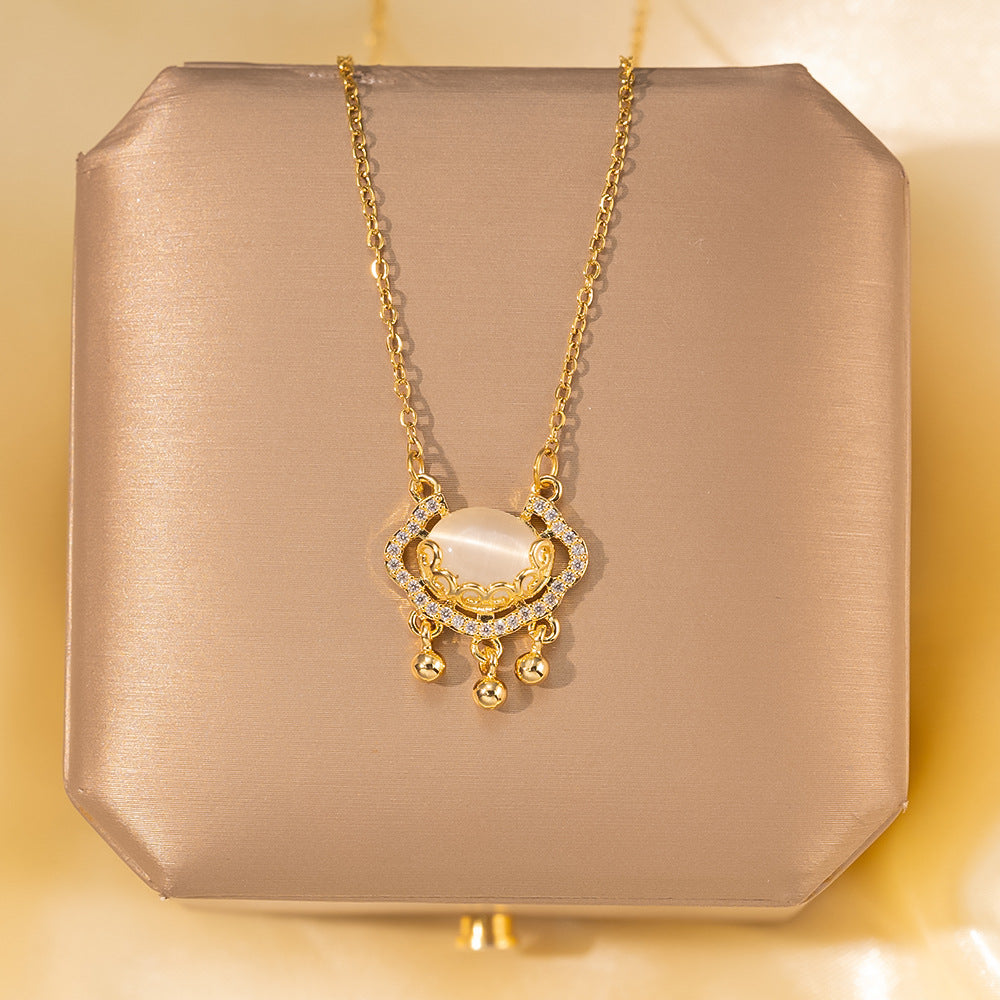 Minimalist Titanium Steel Clavicle Necklace – product view 32
