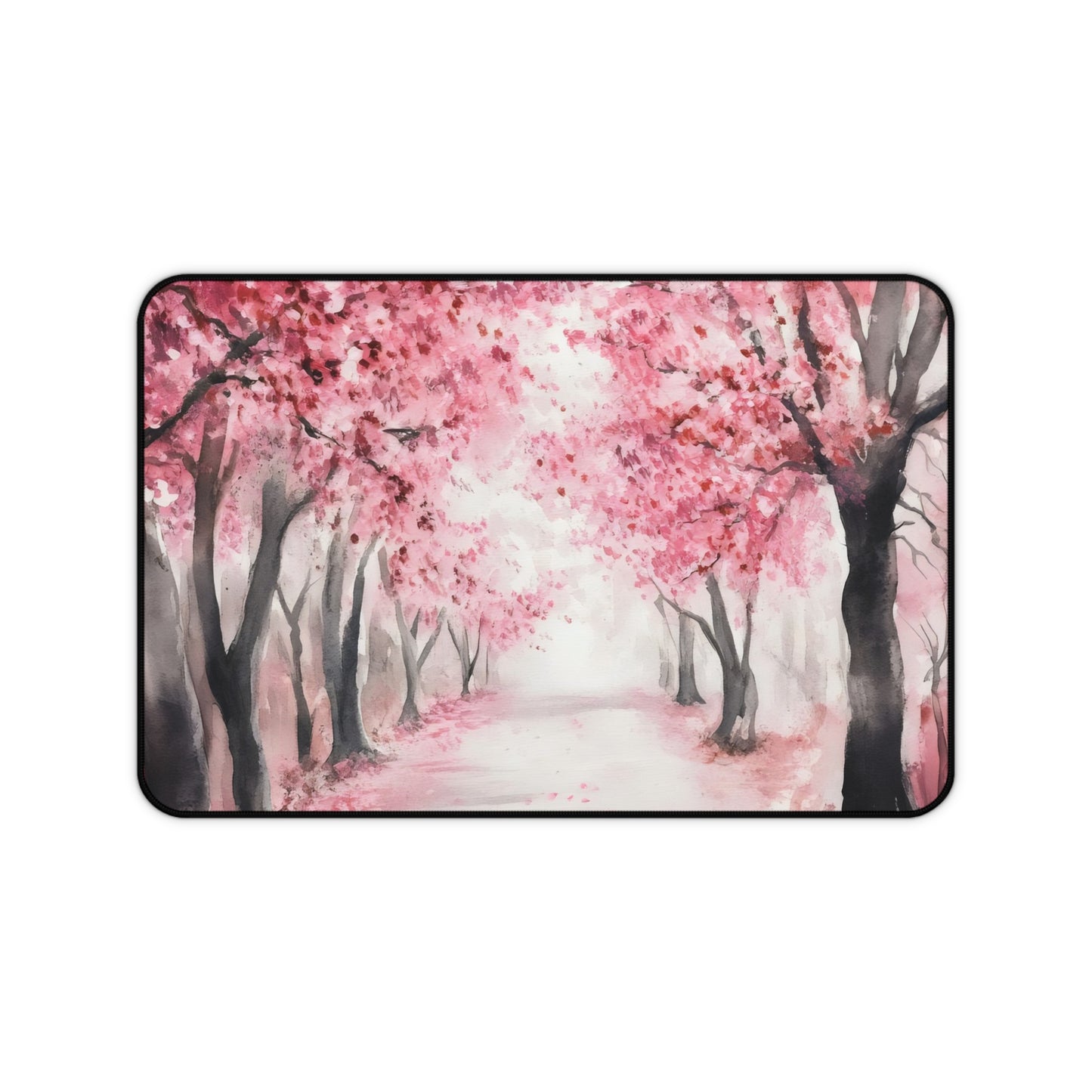 Cherry Blossom Path Desk Mat | Pink Sakura Mouse Pad