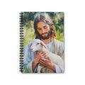 Jesus Holding Lamb Spiral Notebook | Ruled Lined Journal, Christian faith