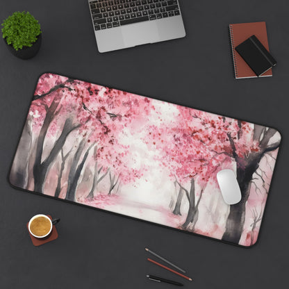 Cherry Blossom Path Pink Sakura Desk Mat — alternate desk mat product image 13