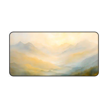Soft Sunrise Misty Mountain Desk Mat — alternate desk mat product image 3
