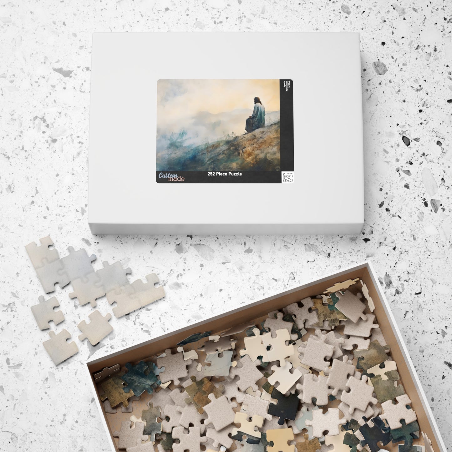 Jesus Walking on Water Puzzle | Christian Faith Scene, Religious Jigsaw