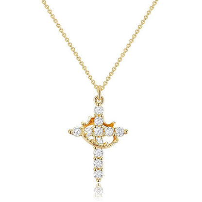 Rotating Crown Pendant Necklace – product view 5
