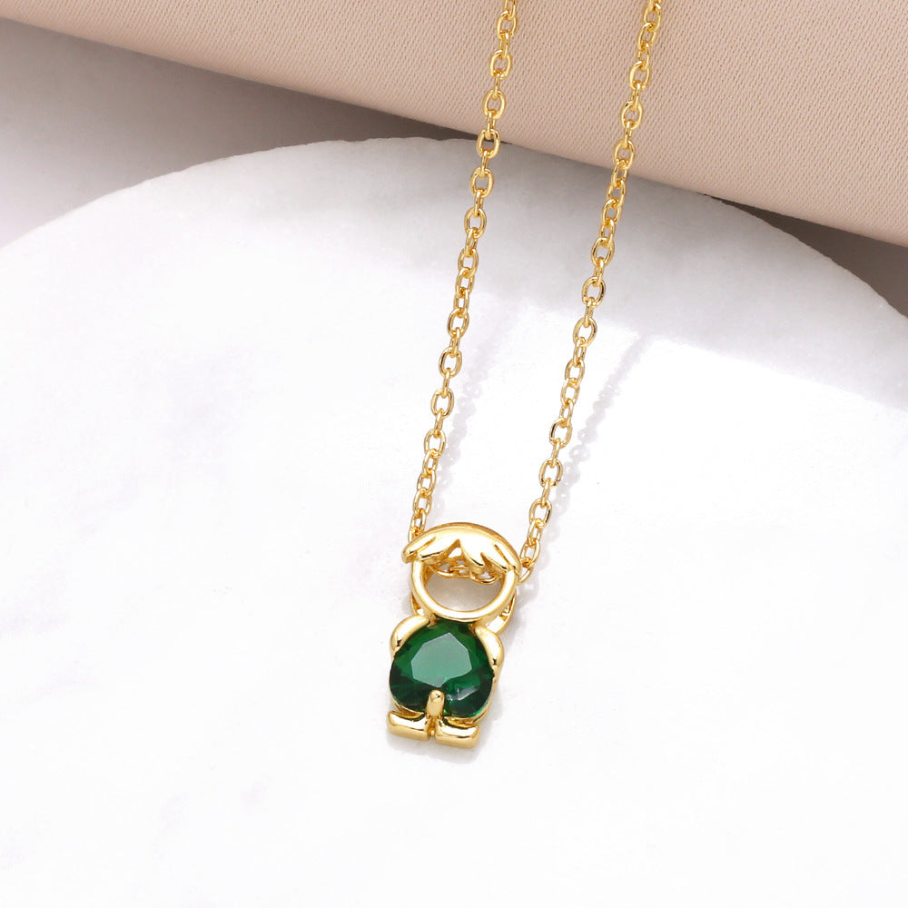 Hanging Pendant Necklace with Hearts – product view 17