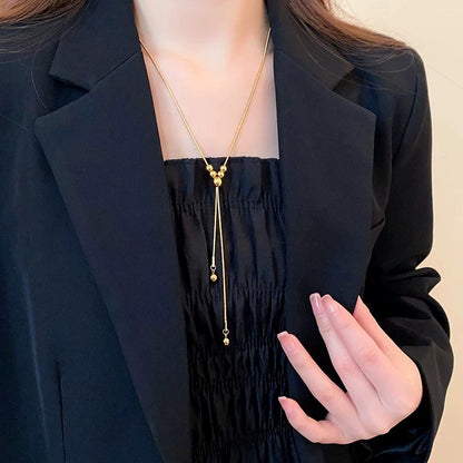Metal Bead Sweater Chain – product view 7