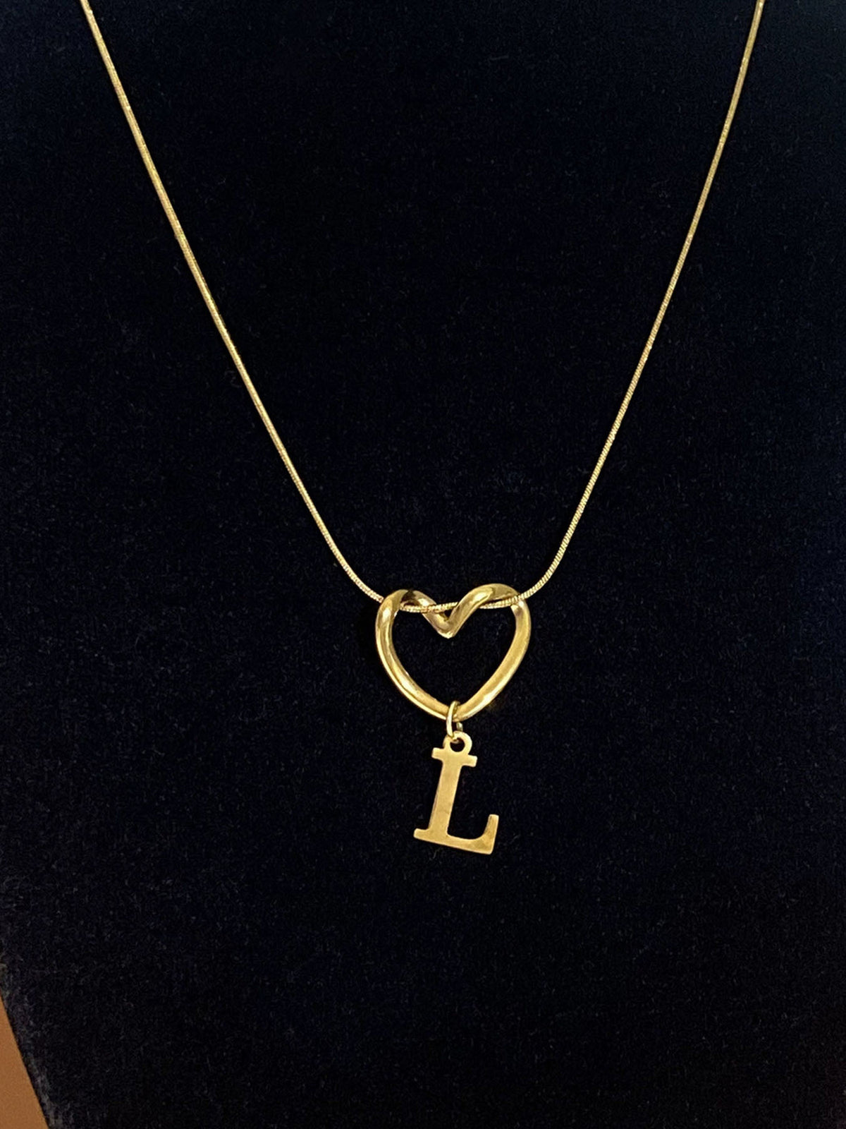 Alphabet Heart Pendant Necklace – product view 17