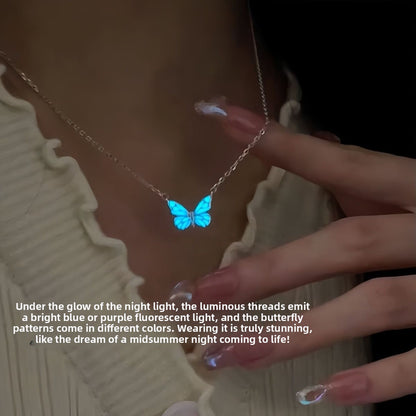 Luminous Butterfly Necklace Bracelet Set – product view 5