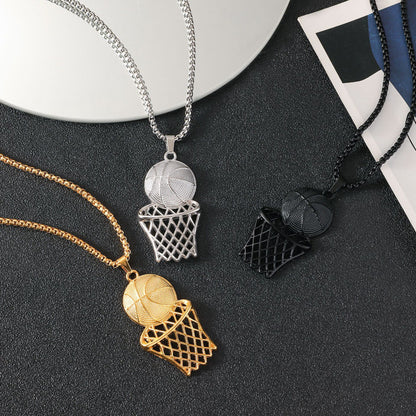 Basketball Frame Pendant Necklace – product view 1