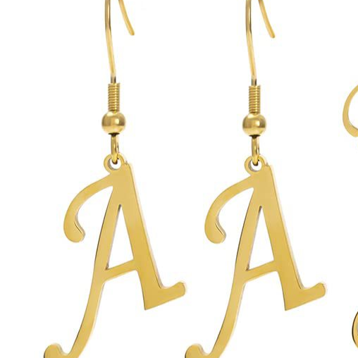 Personalized Initial Letter Earrings – product view 5